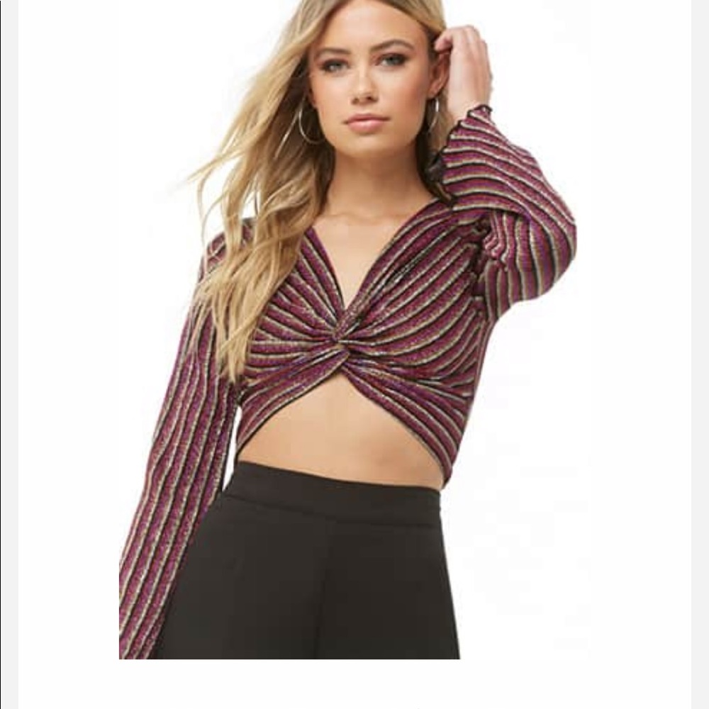 Metallic crop top